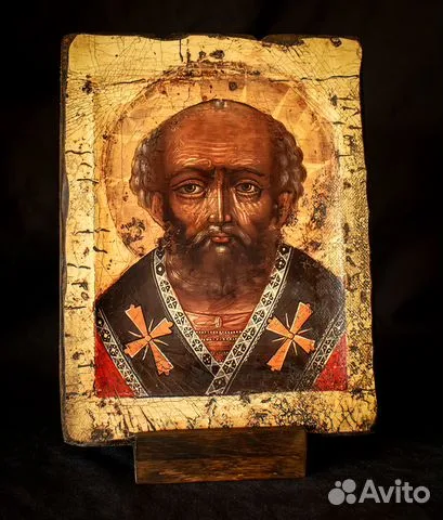 На память: Икона: Святой Николай Чудотворец +подставка