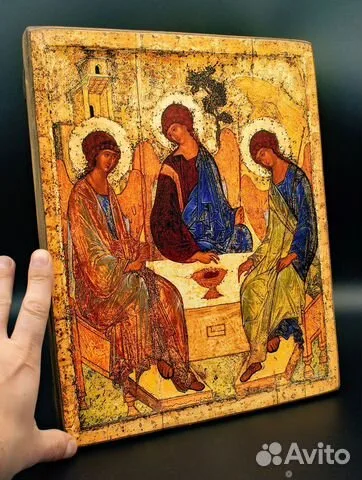 Икона Святая Троица. 36*30 с подставкой — необычный подарок