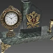 Ручная работа: Часы «Элина» с орлом УИС и подставкой — фотография 2