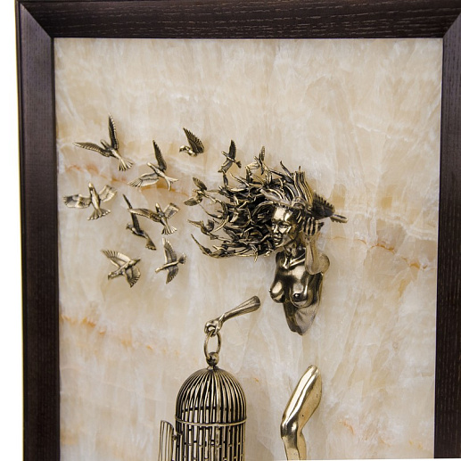 Бронзовая картина "Птицы" купить с доставкой Бронзовая картина "Птицы"