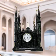 Настольные часы «Мечеть» из змеевика — красивый подарок — фотография 1
