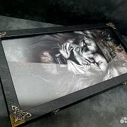 На память: Нарды под стеклом «Львиное сердце» — фотография 6