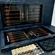 Нарды под стеклом «Золотая классика» — необычный подарок — фотография 6