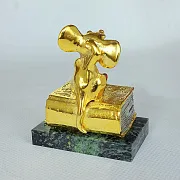 Бронзовая статуэтка «Мудрая мышь» на книге — красивый подарок — фотография 2