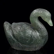 Фигурка «Лебедь» из флюорита — оригинальный подарок — фотография 2