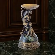 На память: Подсвечник «Телец» из бронзы и змеевика — фотография 1