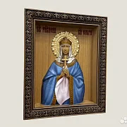 Святая Княгиня Ольга резная икона из дерева — красивый подарок — фотография 2
