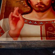 На память: Икона "Христос Вседержитель" авторская техника — фотография 5