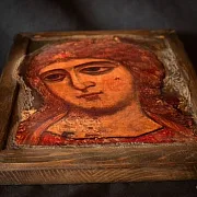 Подарочная икона " Ангел Златые Власы" Авторская технология — фотография 3