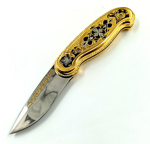 Нож складной "Орнамент" №4 Златоуст