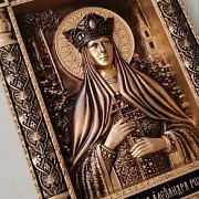 На память: Икона резная Царица Александра Романова — фотография 2