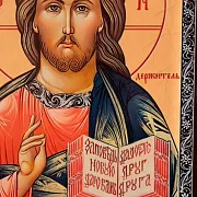 Икона с ковчегом "Христос Вседержитель" — красивый подарок — фотография 3