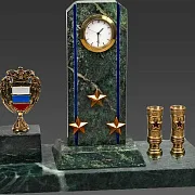 Часы «Погон» с гербом ФСО и подставками — оригинальный подарок — фотография 2