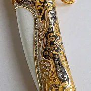 Подарочный дамасский нож «Восточный» №2 — фотография 6