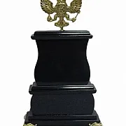 Сувенирные настольные часы «Герб» из амазонита и долерита — необычный подарок — фотография 2