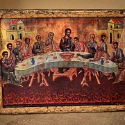 Подарочная икона деревянная " Тайная вечеря" — фотография 1